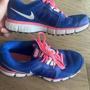 Nike Blue and Pink Running Shoes